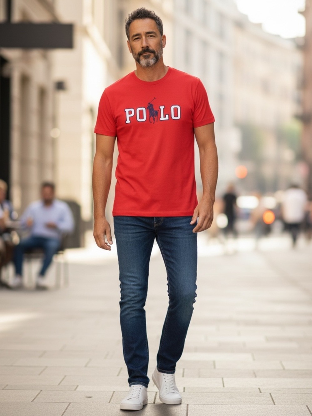 Polo Ralph Lauren Men’s Red Big Pony Logo Graphic T-Shirt
